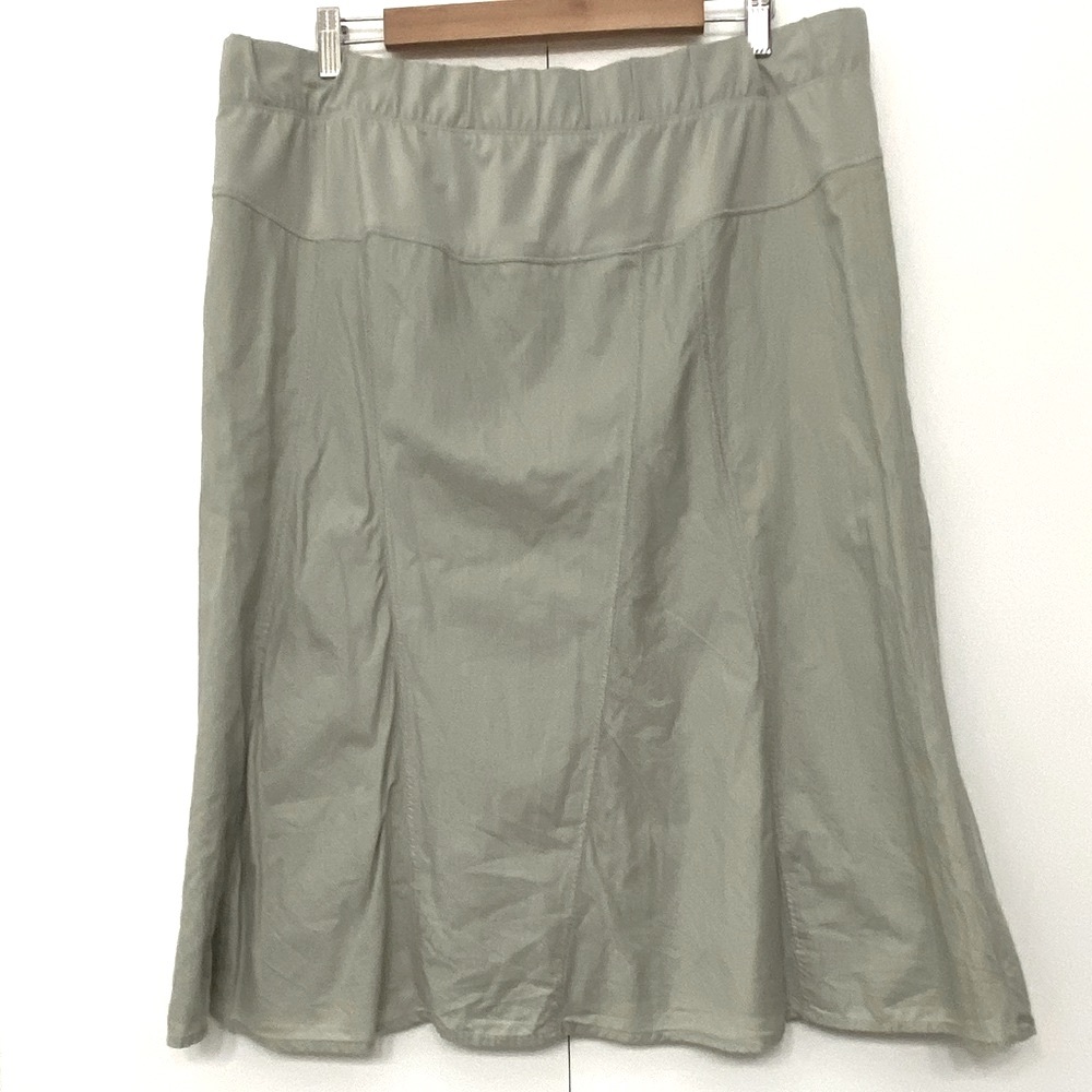 Vintage GAP Woven Bias Cut, Lined Cotton Skirt, A Line, Sage Green, 14